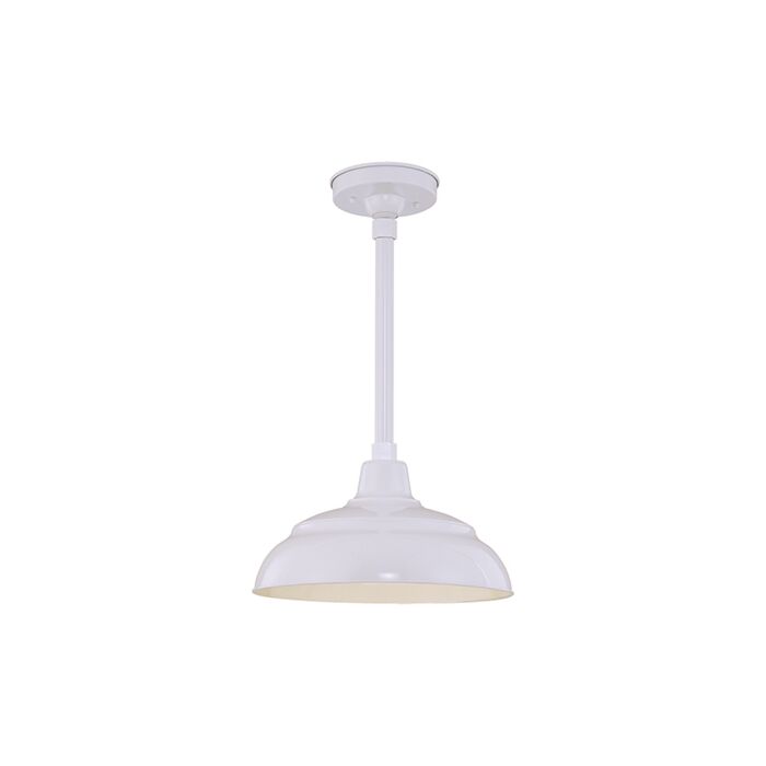Millennium Lighting R Series 1 Light Warehouse Shade in White