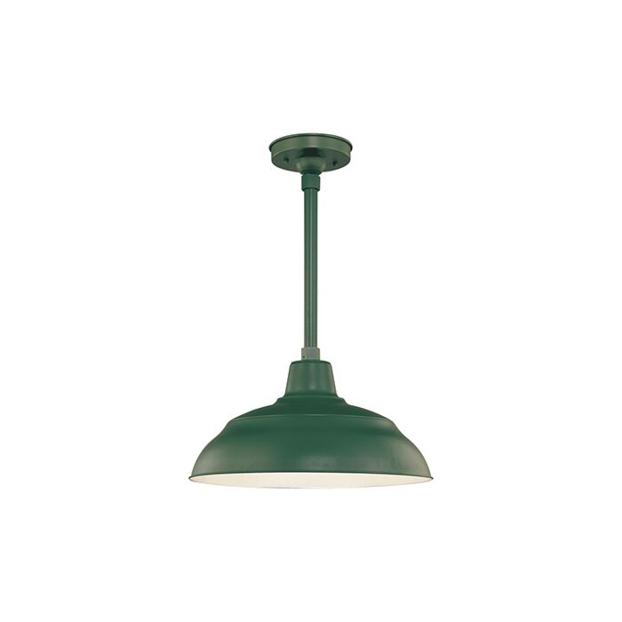 Millennium Lighting R Series 1 Light Warehouse Shade in Satin Green