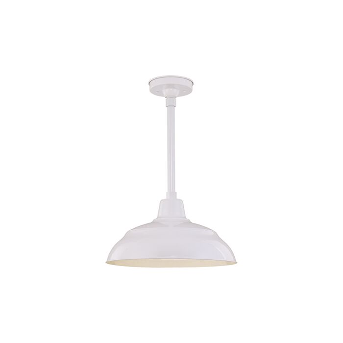 Millennium Lighting R Series 1 Light Warehouse Shade in White