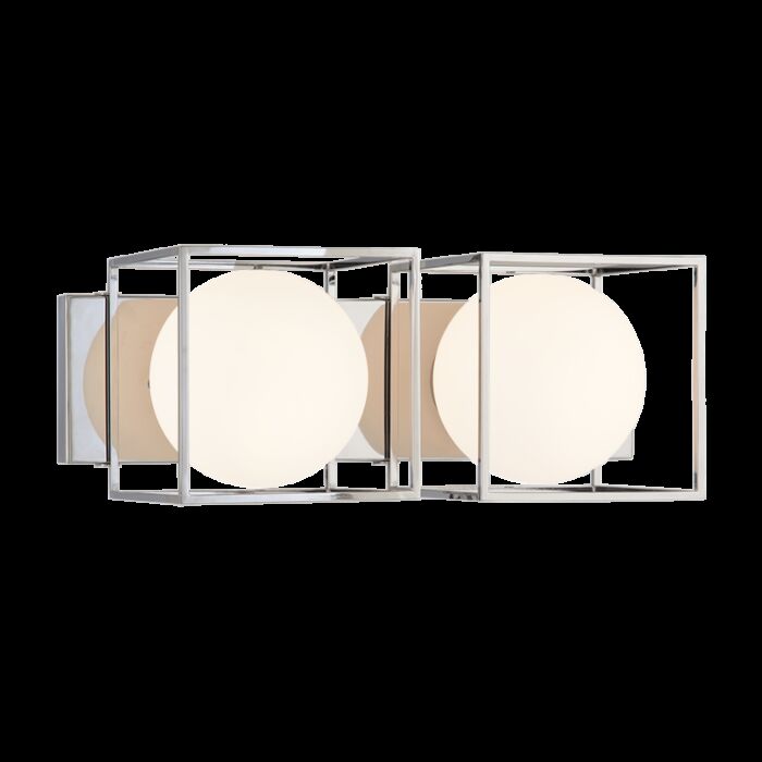 Matteo Squircle 2 Light Wall Sconce In Chrome