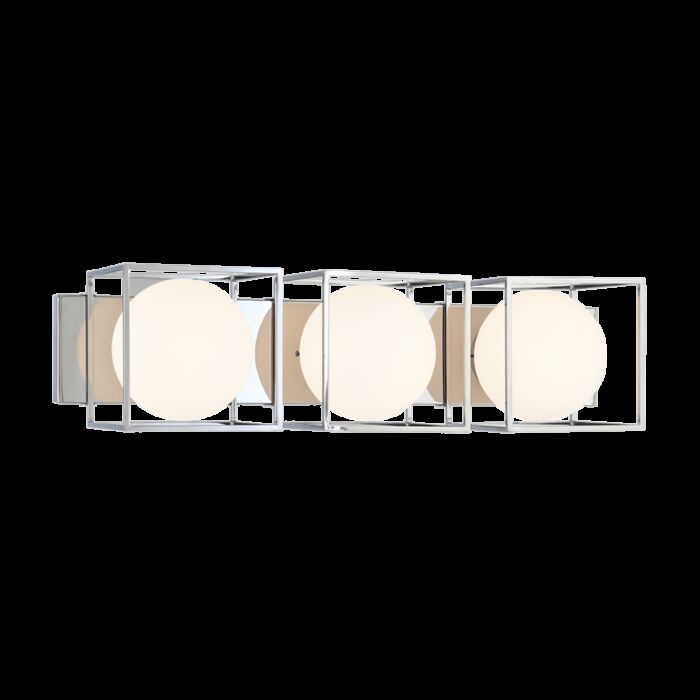 Matteo Squircle 3 Light Wall Sconce In Chrome