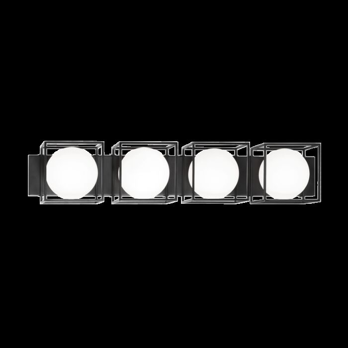 Matteo Squircle 4 Light Wall Sconce In Black