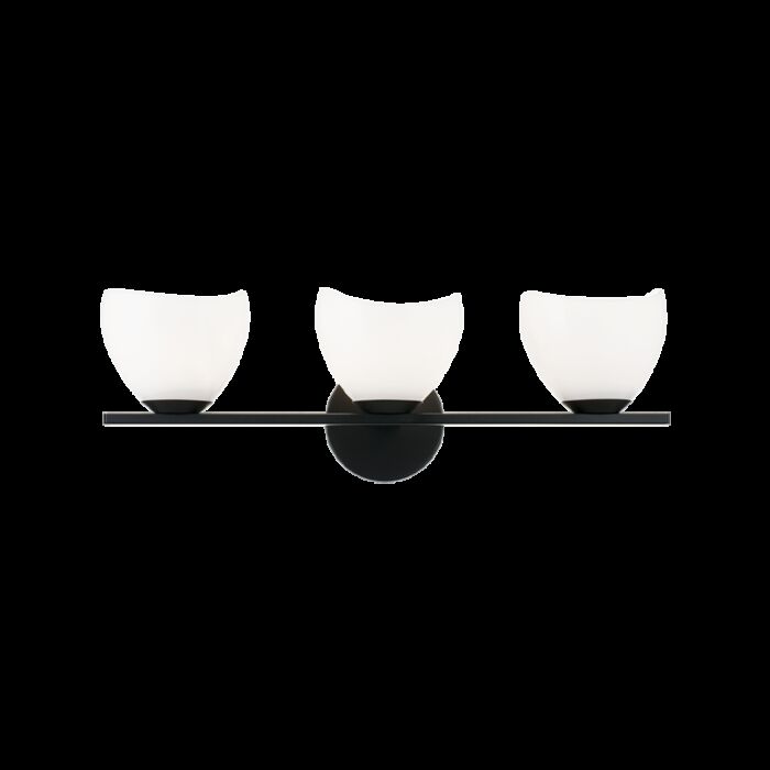 Matteo Uptowne 3 Light Wall Sconce In Black