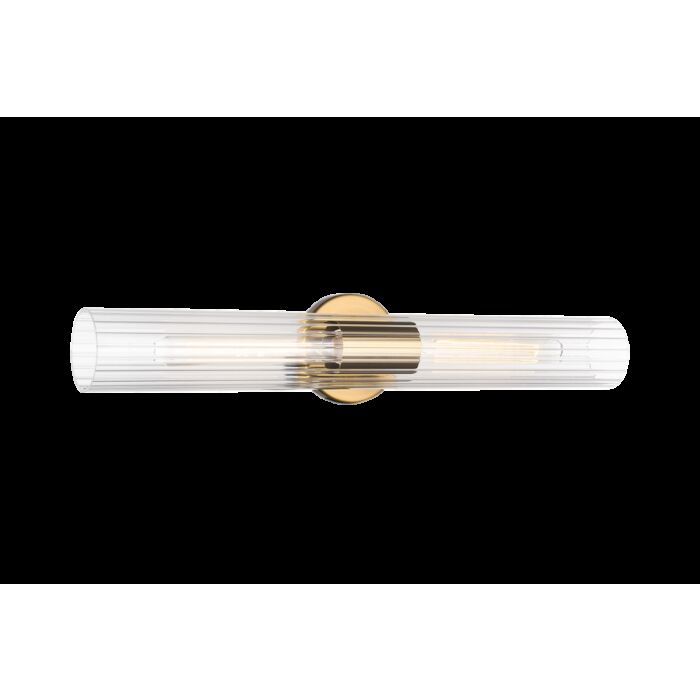 Matteo Odette 2 Light Wall Sconce In Aged Gold Brass