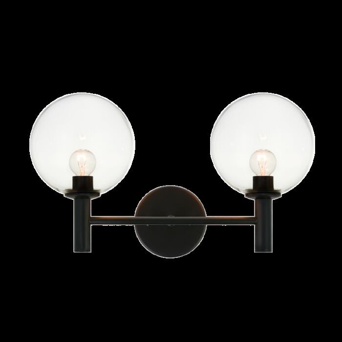 Matteo Cosmo 2 Light Wall Sconce In Black