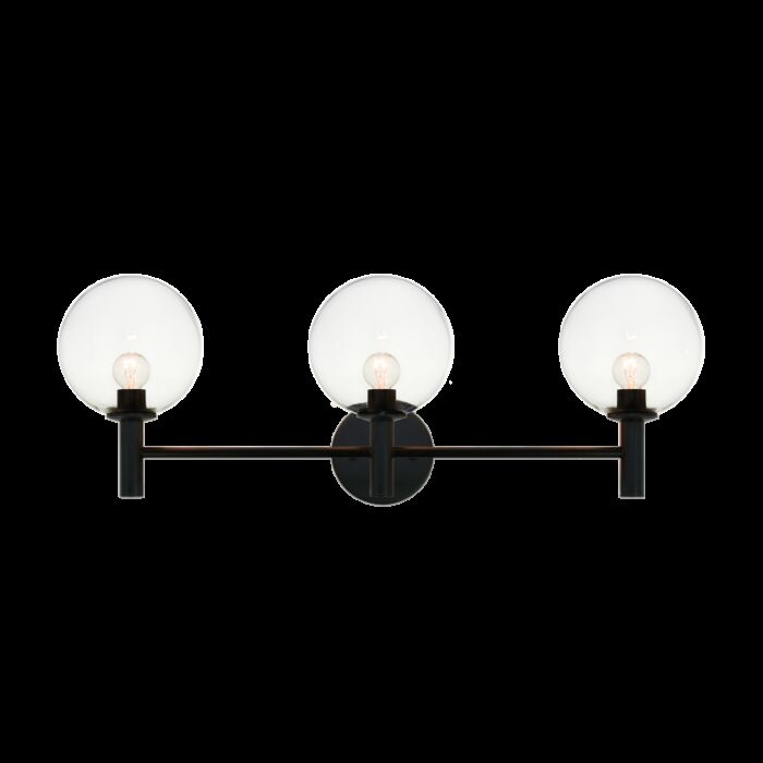 Matteo Cosmo 3 Light Wall Sconce In Black