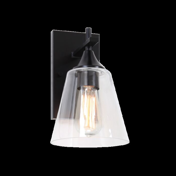 Matteo Hollis 1 Light Wall Sconce In Black