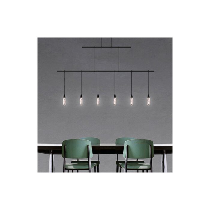 Sonneman Suspenders® 6 Light 48 Inch Track Lighting in Satin Black