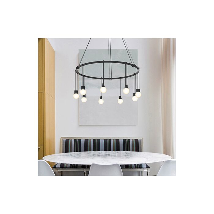 Sonneman Suspenders® 9 Light Track Lighting in Satin Black