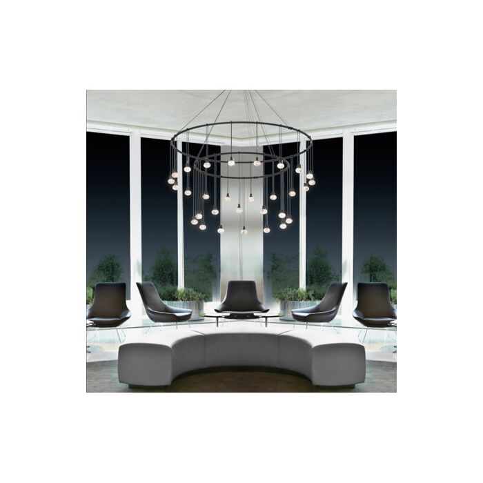 Sonneman Suspenders® 30 Light Track Lighting in Satin Black