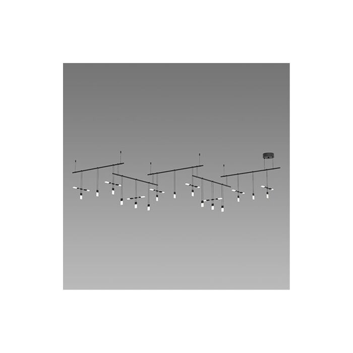 Sonneman Suspenders® 7 Light 118 Inch Track Lighting in Satin Black