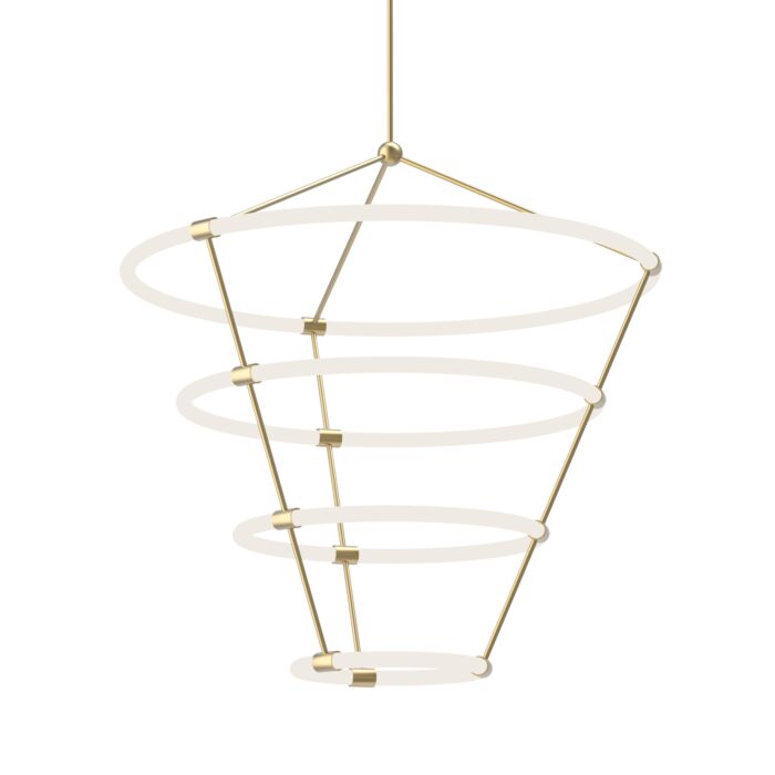 Kuzco Santino LED Contemporary Chandelier tural Brass