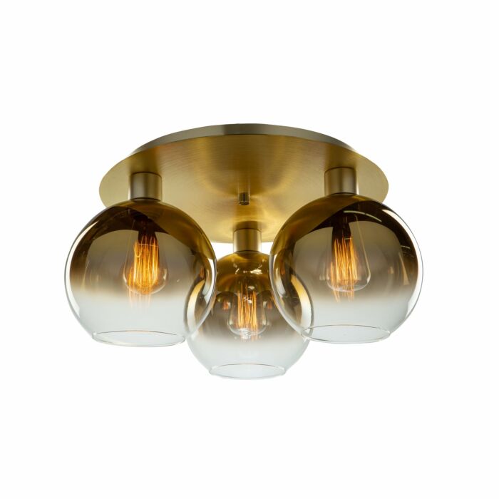 Artcraft Morning Mist 3 Light Ceiling Light in Gold