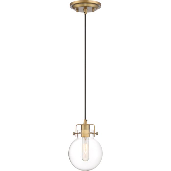 Quoizel Sidwell 6 Inch Pendant Light in Weathered Brass