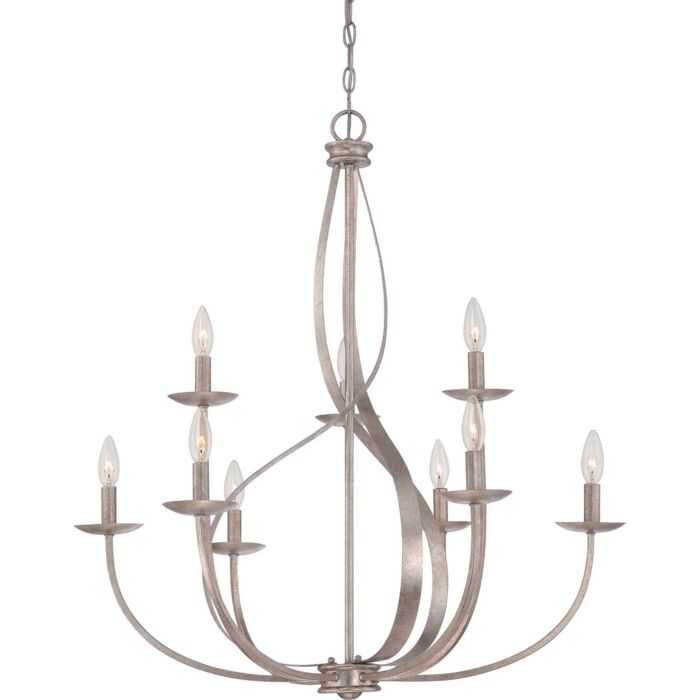 Quoizel Serenity 9 Light 34 Inch Transitional Chandelier in Italian Fresco