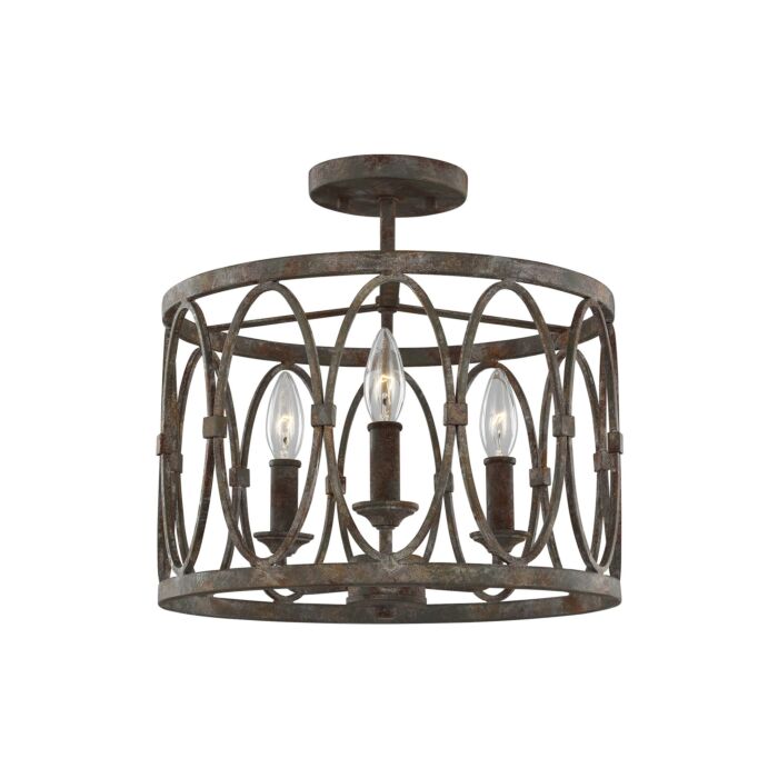 Patrice 3 Light Ceiling Light in Deep Abyss by Sean Lavin