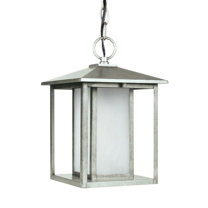 Sea Gull Hunnington Outdoor Hanging Light in Weathered Pewter