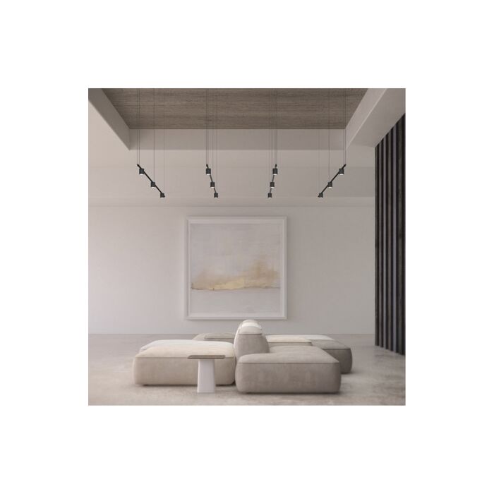 Sonneman Suspenders® 3 Light 97 Inch 1 Bar Track Lighting in Satin Black