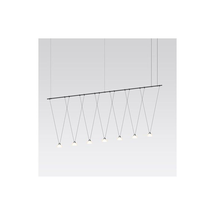 Sonneman Suspenders® 7 Light 97 Inch Linear Pendant in Satin Black