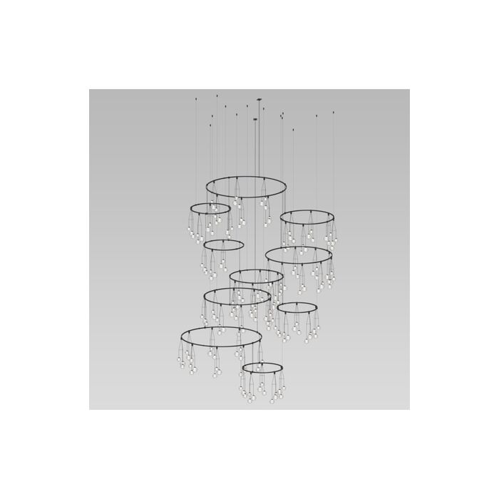 Sonneman Suspenders® 177 Light 76 Inch Ring Matrix Light in Satin Black