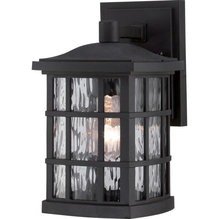 Quoizel Stonington 7 Inch Outdoor Wall Lantern in Mystic Black