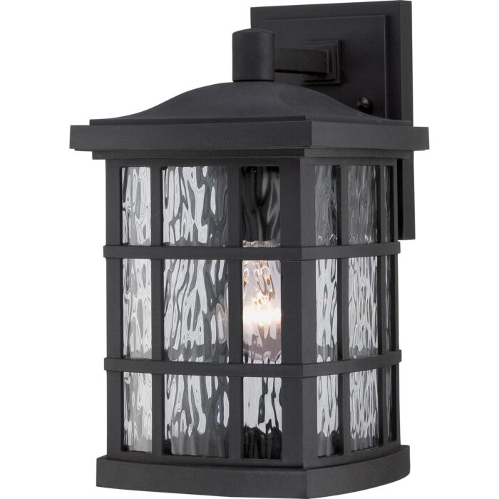 Quoizel Stonington 8 Inch Outdoor Wall Lantern in Mystic Black