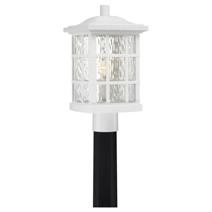 Quoizel Stonington 10 Inch Outdoor Post Light in White Lustre
