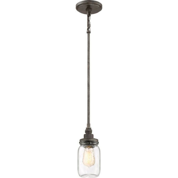 Quoizel Squire Pendant Light in Rustic Black