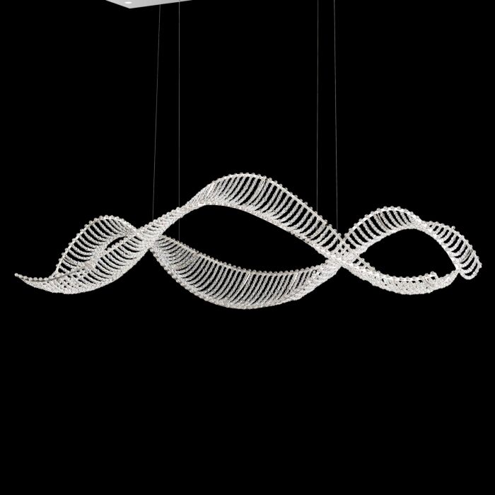 Schonbek Alon 6 Light Pendant in Stainless Steel with Clear Crystals From Swarovski Crystals