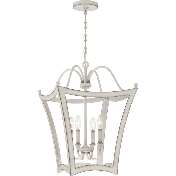 Quoizel Summerford 4 Light 16 Inch Pendant Light in Antique White