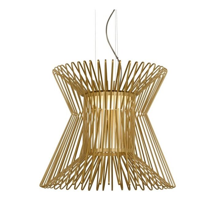 Tech Syrma 3000K LED 19 Inch Pendant Light in Satin Gold