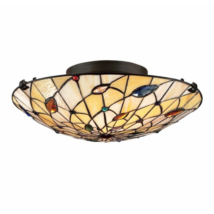 Quoizel Graham 2 Light 17 Inch Ceiling Light in Vintage Bronze