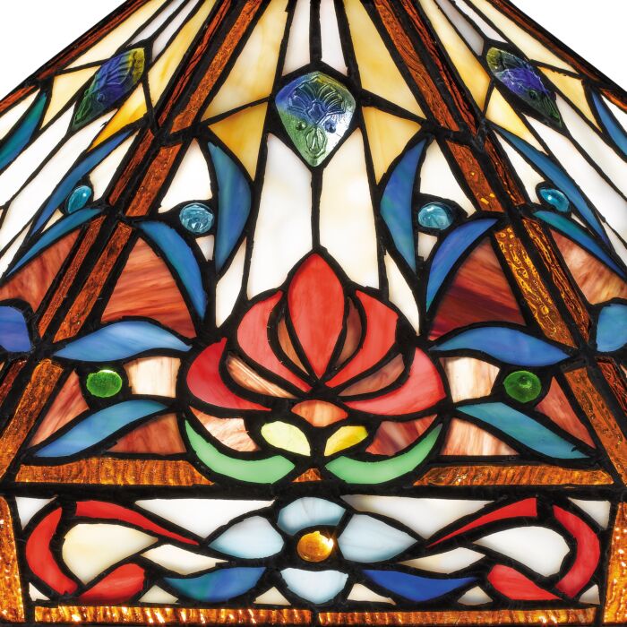 Tiffany 2-Light Table Lamp in Matte Black