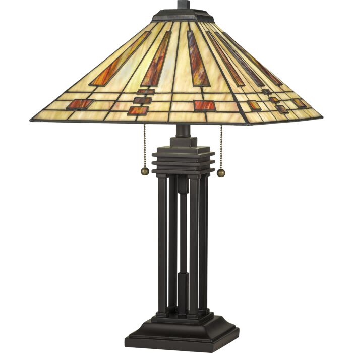 Quoizel Stevie 2 Light 24 Inch Table Lamp in Western Bronze