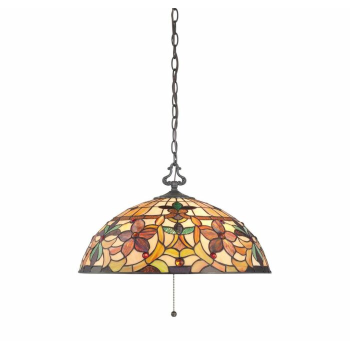 Quoizel Kami 3 Light 20 Inch Pendant Light in Vintage Bronze