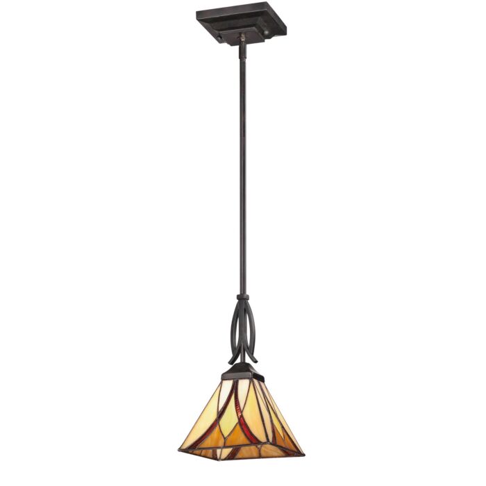 Quoizel Asheville 7 Inch Pendant Light in Valiant Bronze