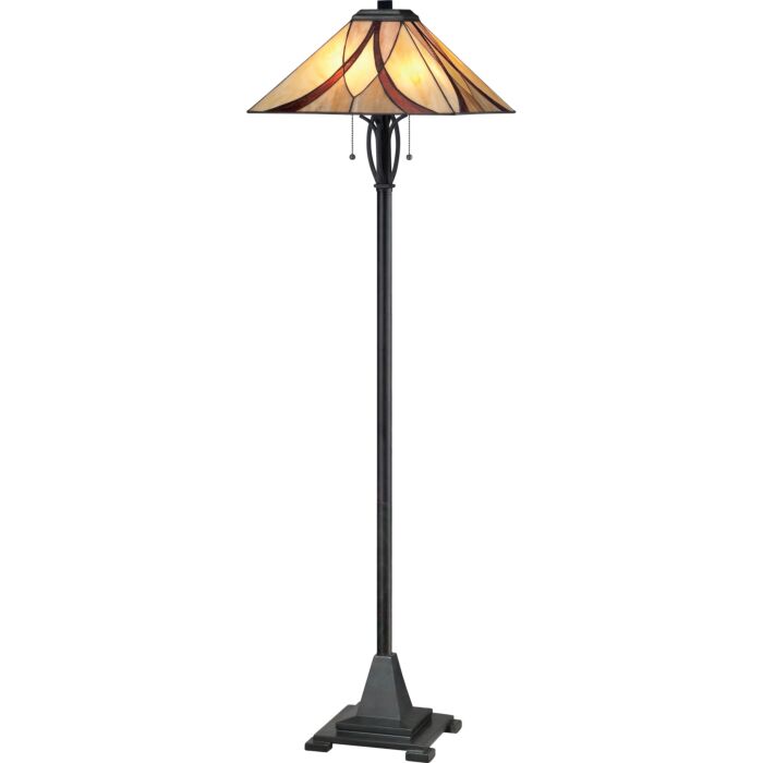 Quoizel Asheville 2 Light 60 Inch Floor Lamp in Valiant Bronze