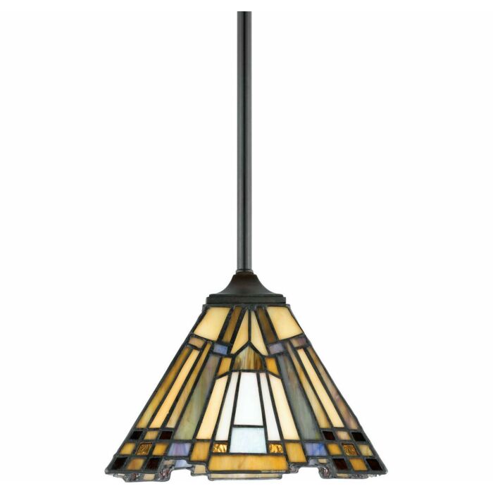 Quoizel Inglenook 8 Inch Pendant Light in Valiant Bronze