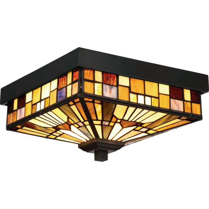 Quoizel Inglenook 2 Light 11 Inch Ceiling Light in Valiant Bronze