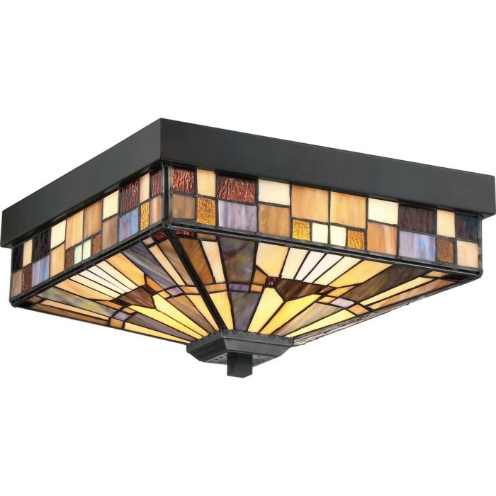 Quoizel Inglenook 3 Light 14 Inch Ceiling Light in Valiant Bronze