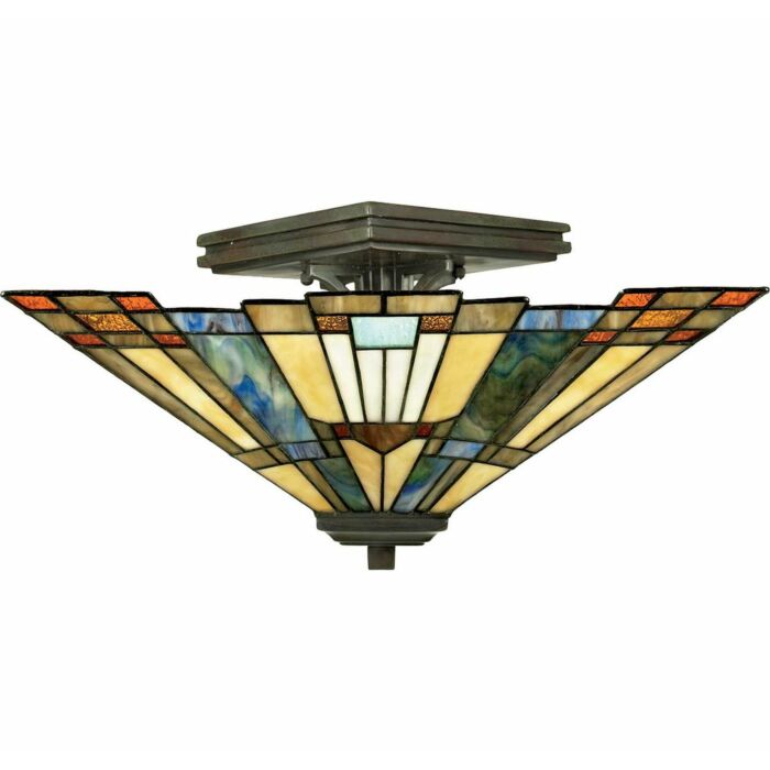 Quoizel Inglenook 2 Light 14 Inch Ceiling Light in Valiant Bronze