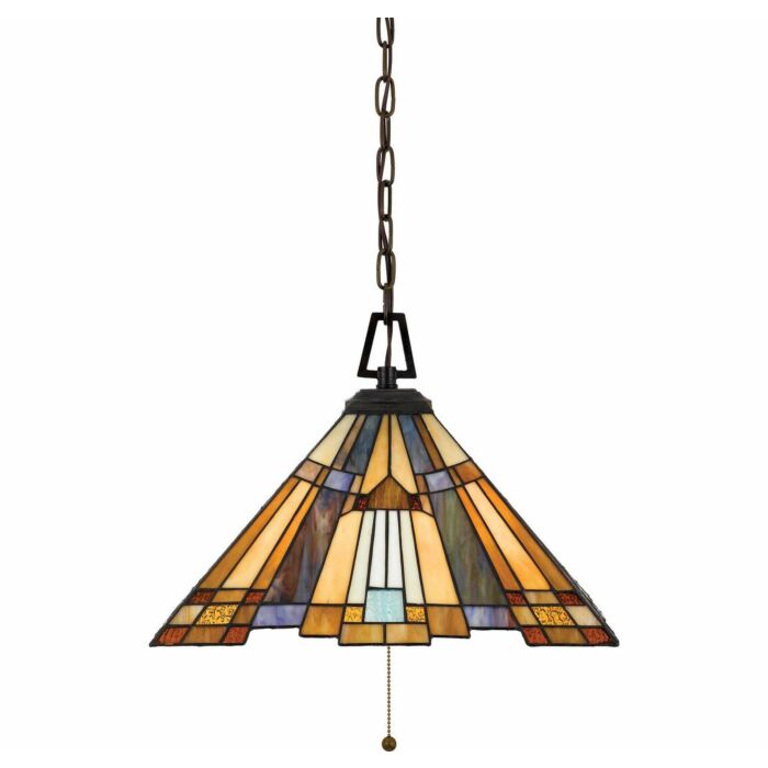 Quoizel Inglenook 3 Light 17 Inch Pendant Light in Valiant Bronze