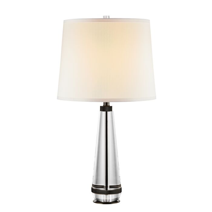 Alora Calista Table Lamp in Urban Bronze And White Silk