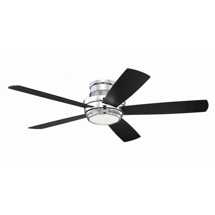 Craftmade 52" Tempo Flush Mount Ceiling Fan in Chrome