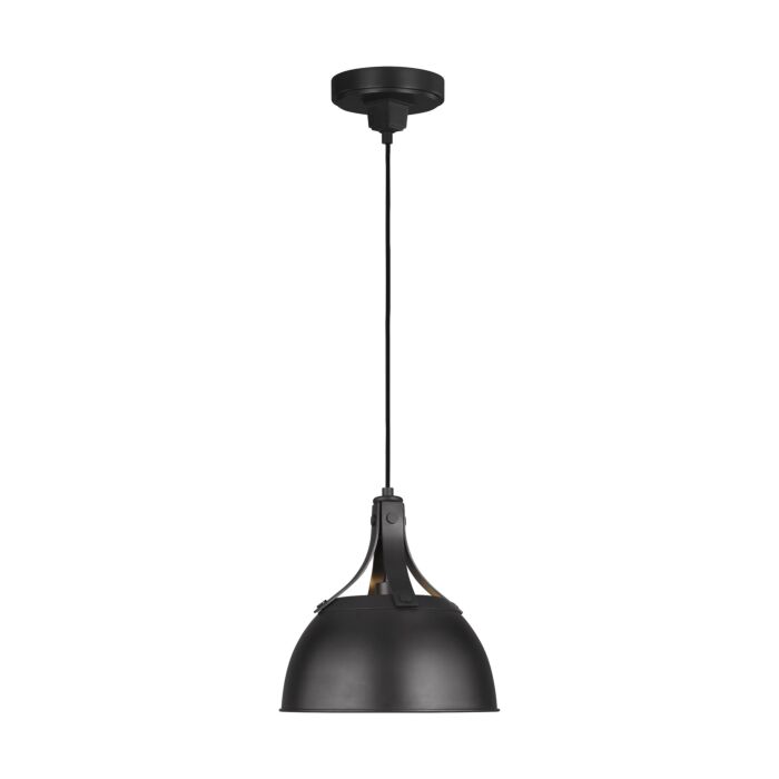 Logan Pendant Light in Aged Iron by Thomas O'Brien