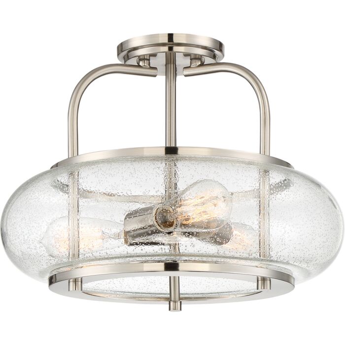 Quoizel Trilogy 3 Light 16 Inch Ceiling Light in Brushed Nickel