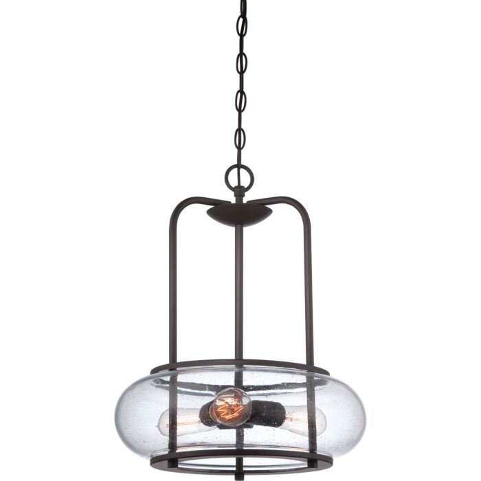 Quoizel Trilogy 3 Light 16 Inch Pendant Light in Old Bronze