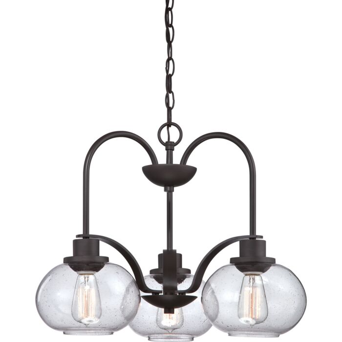 Quoizel Trilogy 3 Light 17 Inch Transitional Chandelier in Old Bronze