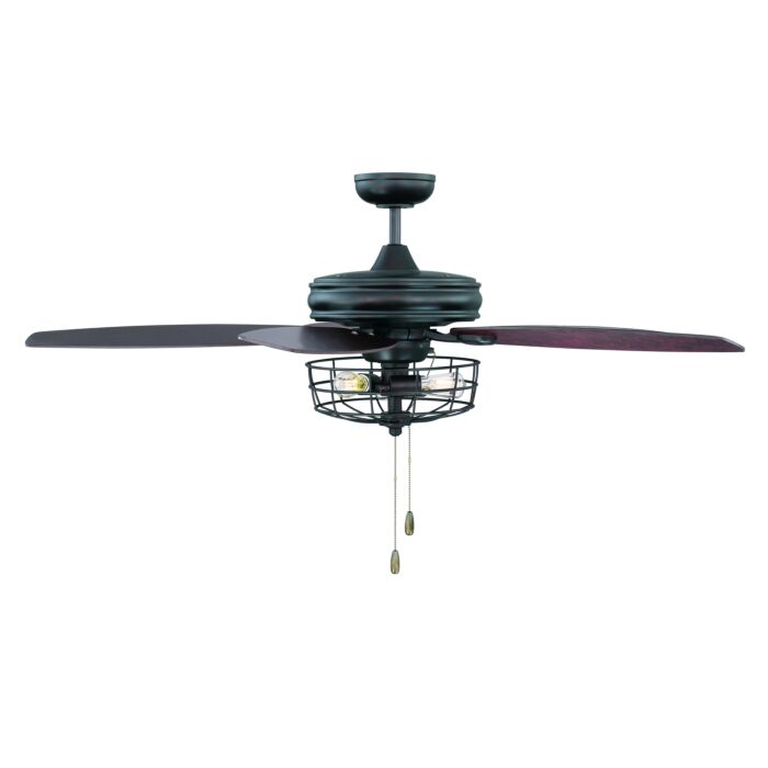 Trade Winds Lighting 3 Light Ceiling Fan In Oil Rubbed Bronze