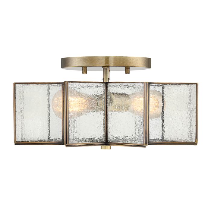 Trade Winds Stella Star Semi Flush Mount Ceiling Light in Natural Brass